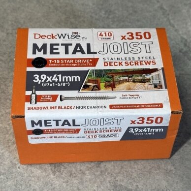 410 klasės nerūdijančio plieno varžtas metalui JUODA galvute 3,9x41 T15 350 vnt. 410 klasės nerūdijančio plieno varžtas metalui JUODA galvute 3,9x41 T15 350 vnt.