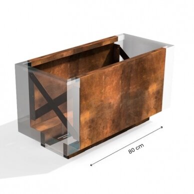 Corten plieno gėlių vazonas segmentas 80 cm Corten plieno gėlių vazonas segmentas 80 cm