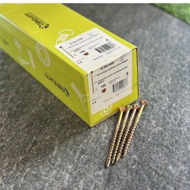 Konstrukcinis varžtas medžiui SNAPIT 6 x 100 - 100 vnt. TX30