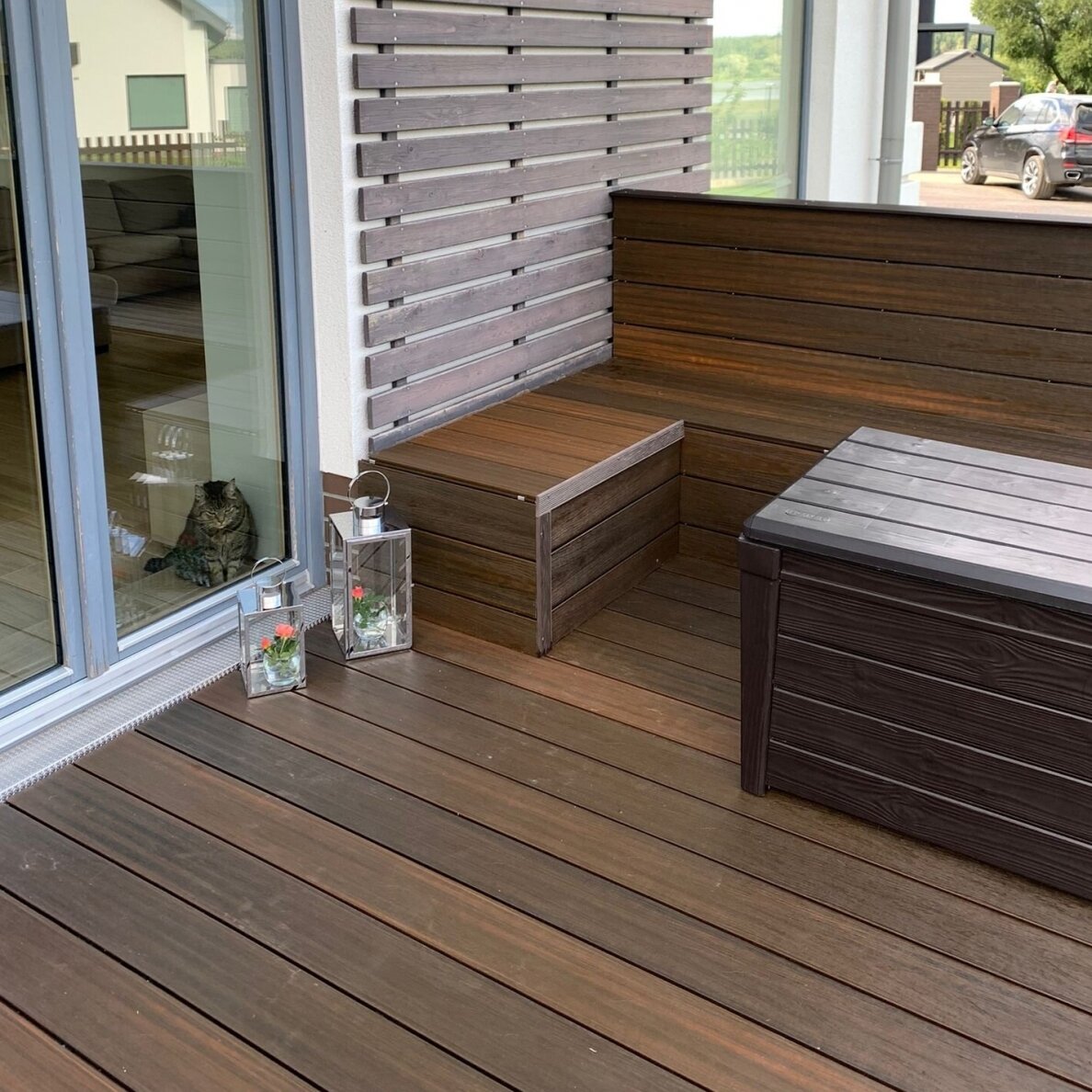 HARDDECK Pilnavidurė (co-extrusion WPC) terasinė lenta 150x20 Marble brown 4m. 3
