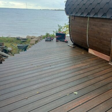 HARDDECK Pilnavidurė (co-extrusion WPC) terasinė lenta 150x20 Marble brown 4m. 5
