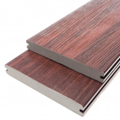 HARDDECK Pilnavidurė (co-extrusion WPC) terasinė lenta 150x20 Marble red 3m. HARDDECK Pilnavidurė (co-extrusion WPC) terasinė lenta 150x20 Marble red 3m.