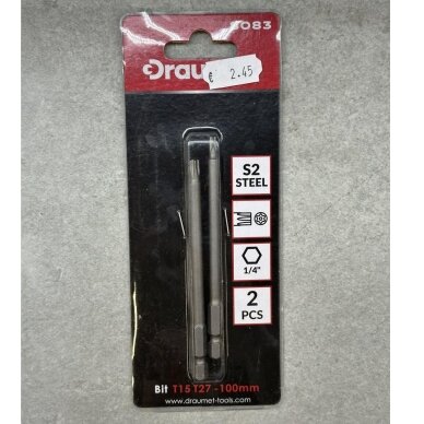 Draumet Prailgintos galvutės T 15 / T 27 / 100mm