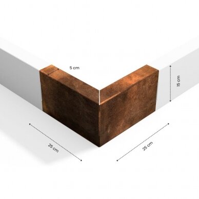 Išorinis Corten plieno kampas vejos atitvėrimui EK5 Išorinis Corten plieno kampas vejos atitvėrimui EK5