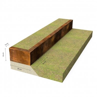 Išorinis Corten plieno kampas vejos atitvėrimui EK5 2 Išorinis Corten plieno kampas vejos atitvėrimui EK5 2