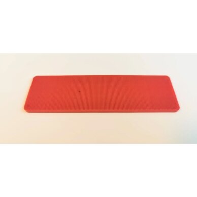 Kaladėlė PLASTIK montavimo 30x100x3mm lyginamoji plokštelė raudonos spalvos 100 vnt.