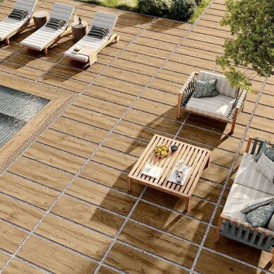 Porcelianinės terasinės plytelės Native Dark Beige 40x120x2 1m2