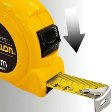 Ruletė 8m x 25mm plieninė Eco II klasė KOMELON