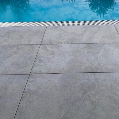 Terasinė plytelė Pizarra Dark Grey 60x120x2 1m2
