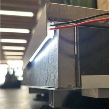 Užbaigimo profilis su galimybe įstatyti LED, Auksinis matinis, 3m