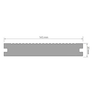 WPC terasinė lenta ART3 | Pilka 1m.